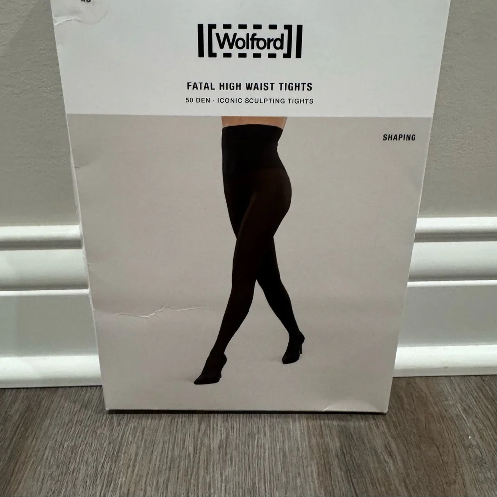 Wolford Fatal High Waist Iconic Sculpting Tights in Black
